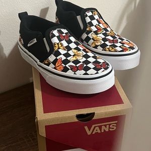 Kids Vans Asher Checker Skate Shoes